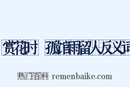 赏花时·孤馆雨留人反义词是什么意思的图片